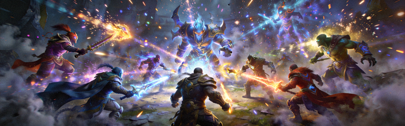 DOTA2国际邀请赛TI，游戏内激烈团战的华丽技能特效画面